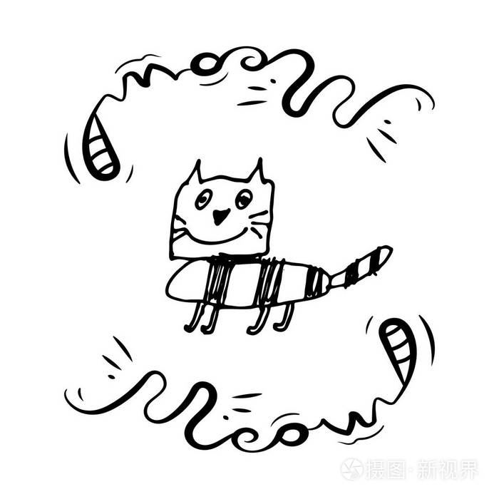 猫咪优雅的艺术：猫字符画